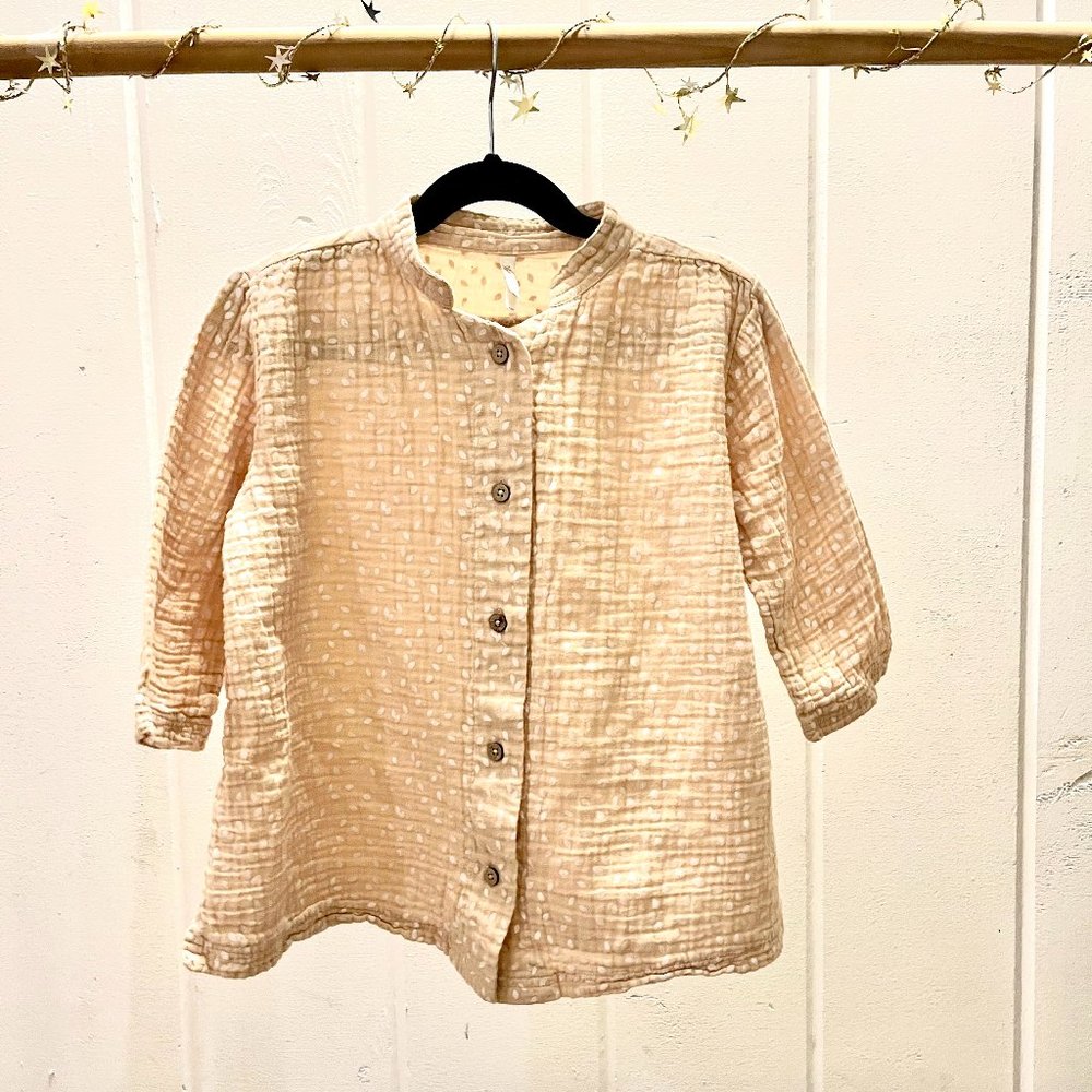 Good Condition Rylee + Cru Peach Smock Shirt Dress 4-5Y